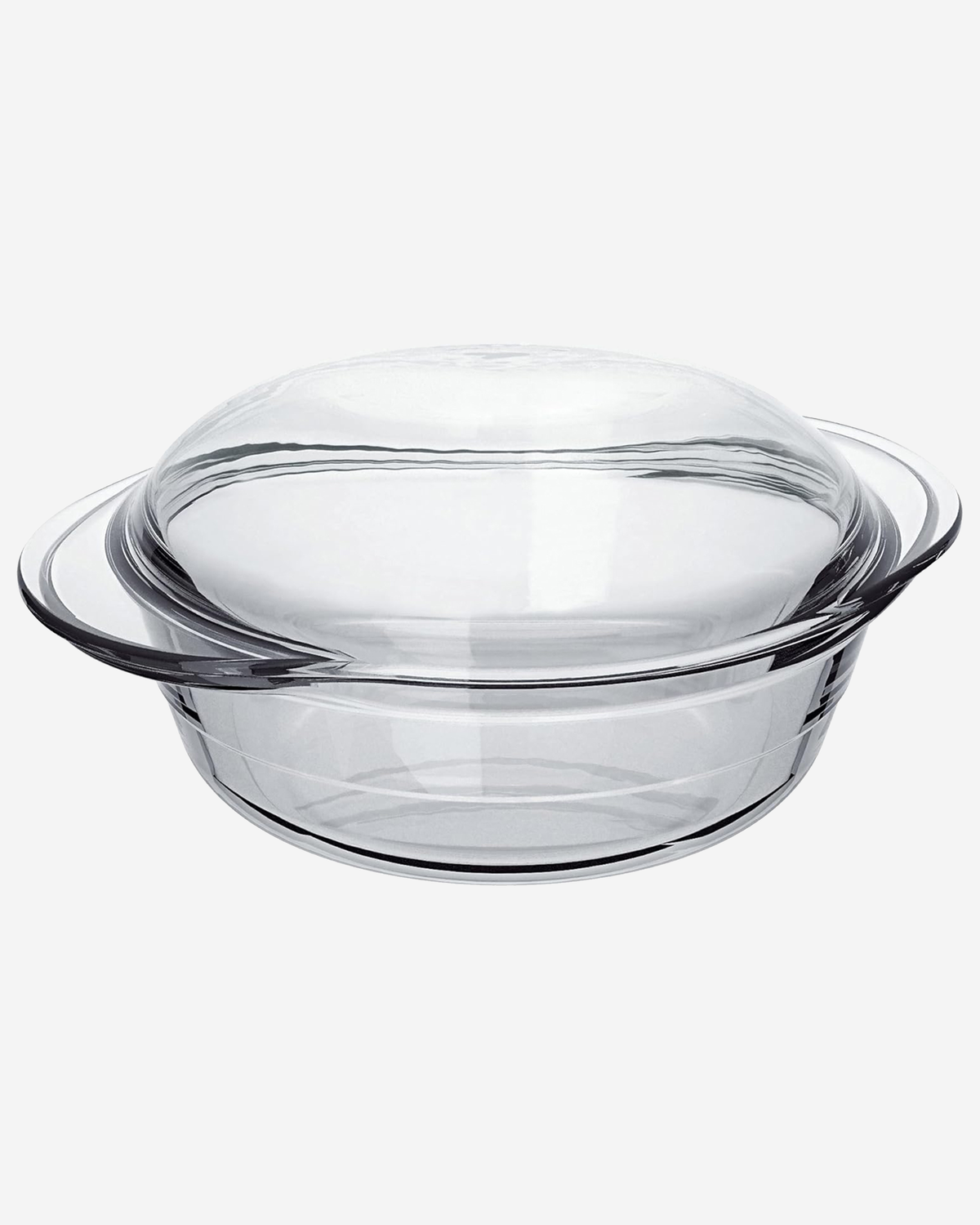 Marinex Large Glass Casserole with Lid, Heat-Resistant, Oven-Safe, 2.8L