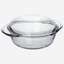 Marinex Large Glass Casserole with Lid, Heat-Resistant, Oven-Safe, 2.8L