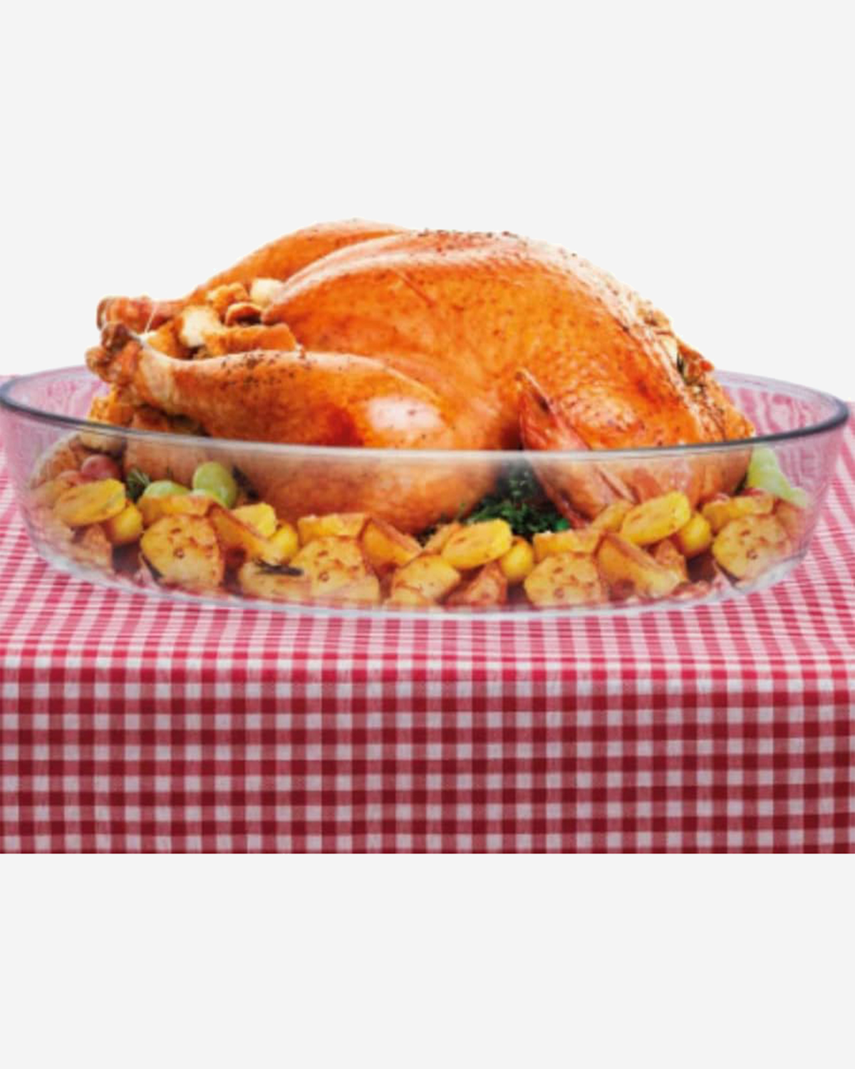Marinex Large Oval Glass Roaster, Heat-Resistant, Oven-Safe, 4.0L