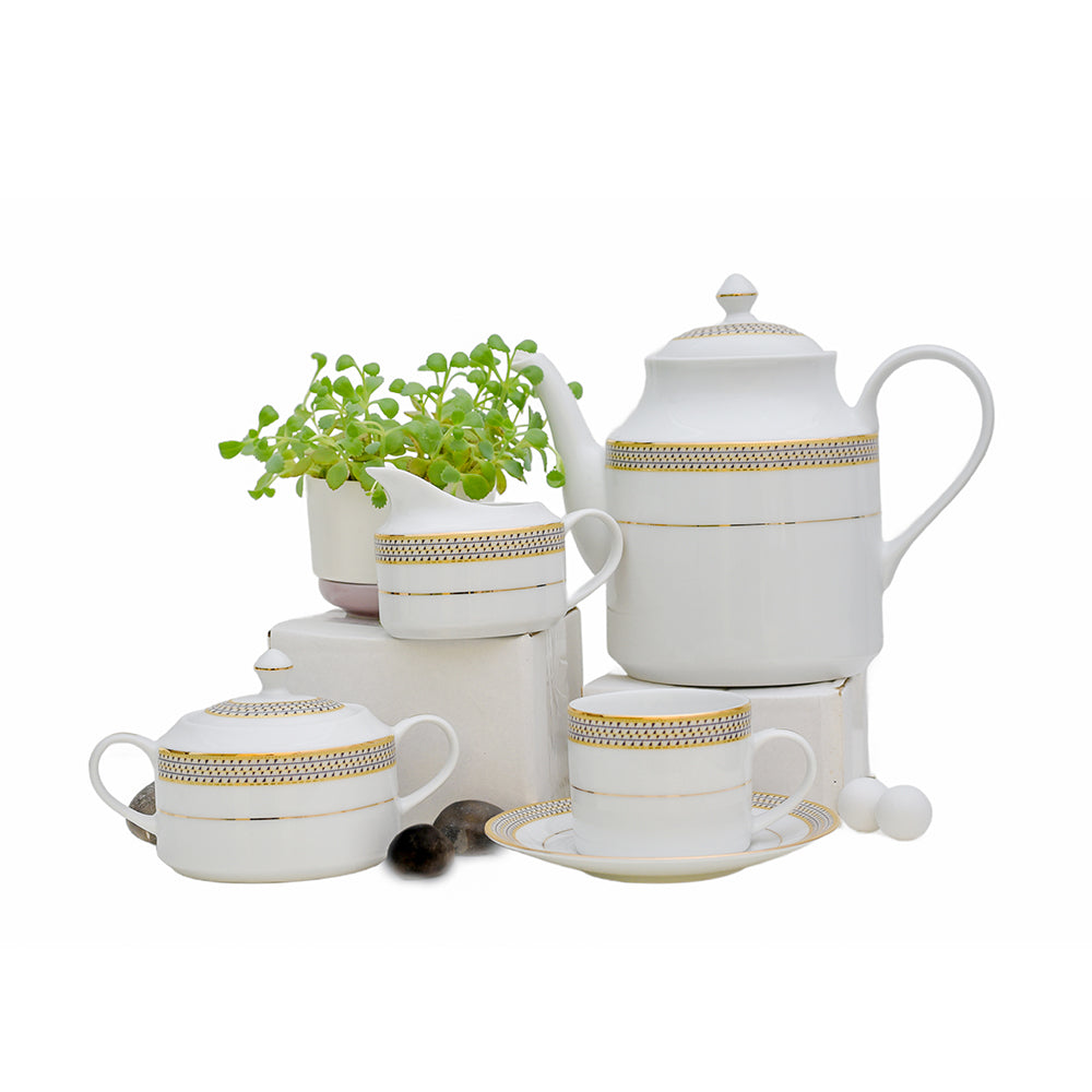 طقم عشاء دانكوتوا من 59 قطعة مزين برسومات مدينة مصر الذهبية