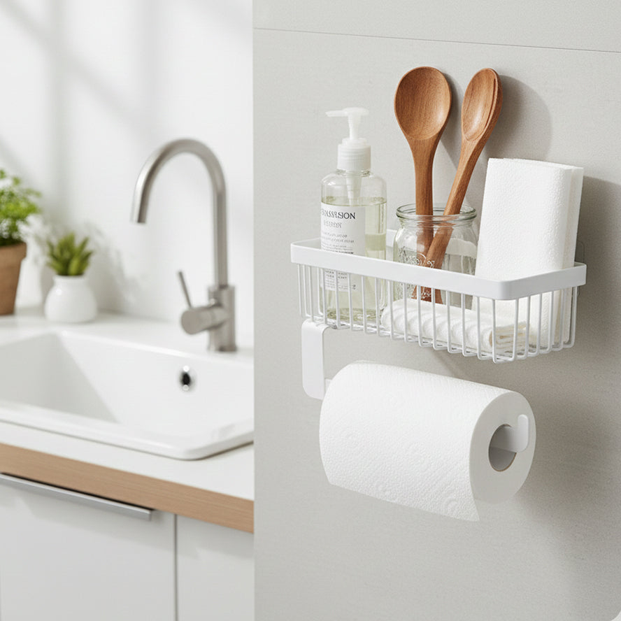 Herevin Polypropylene Shelf with Towel Holder