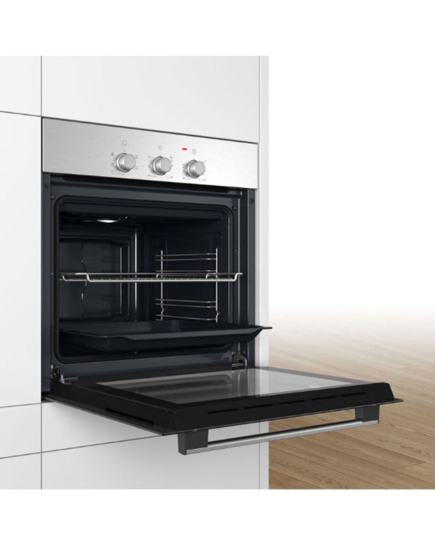 فرن بوش المدمج 60 سم، السلسلة 2، 4 أوضاع تسخين، ستانلس ستيل - HBF011BR2M فضي