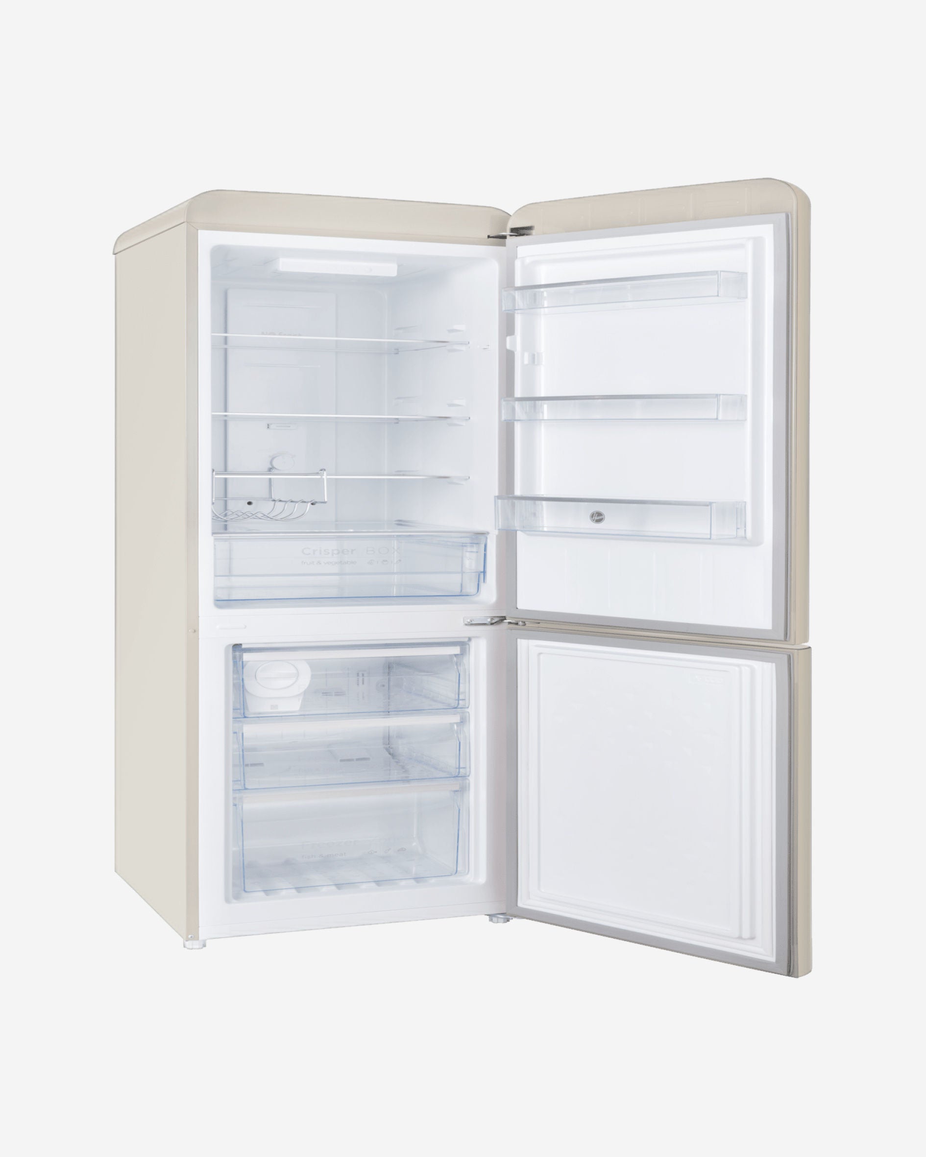 ثلاجة هوفر سعة 300 لتر بتصميم كلاسيكي مع فريزر سفلي