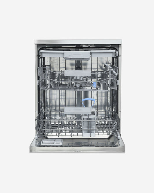 غسالة أطباق هوفر قائمة بذاتها، 15 مكانًا، 10 برامج، تحكم باللمس بالكامل، بدء التشغيل المؤجل، قفل أمان للأطفال، فولاذ، صنع في تركيا، ضمان لمدة عام واحد على الأقل، صنع في تركيا - فولاذ مقاوم للصدأ - HDW-V1015-S