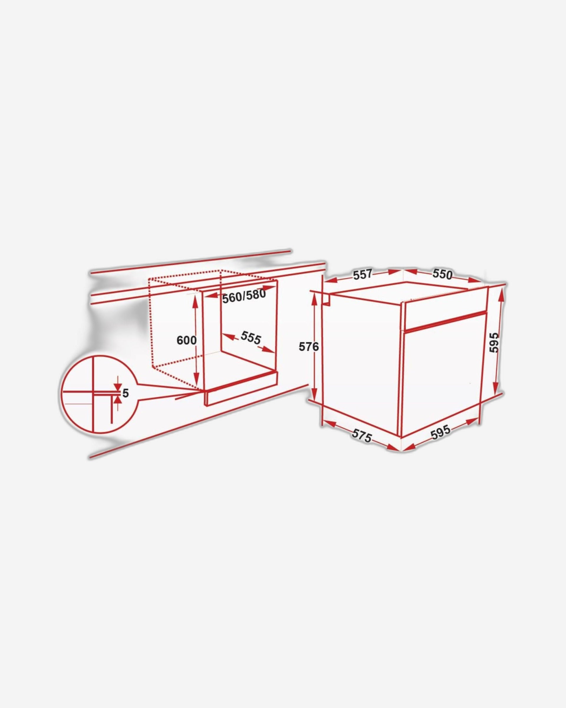 فرن كهربائي هوفر سعة 75 لتر