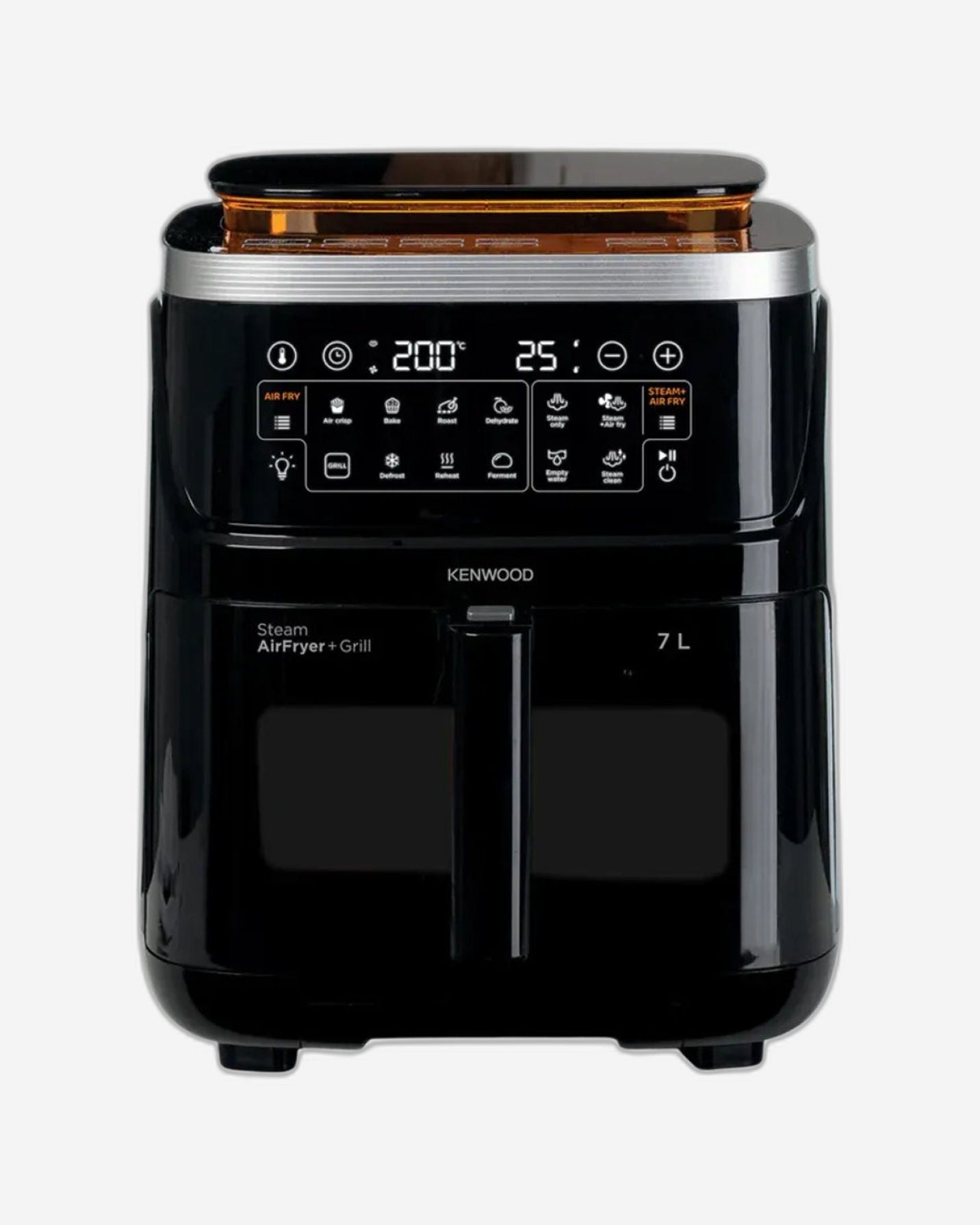 مقلاة كينوود الهوائية البخارية الزجاجية HFS92.000BK سعة 7 لتر