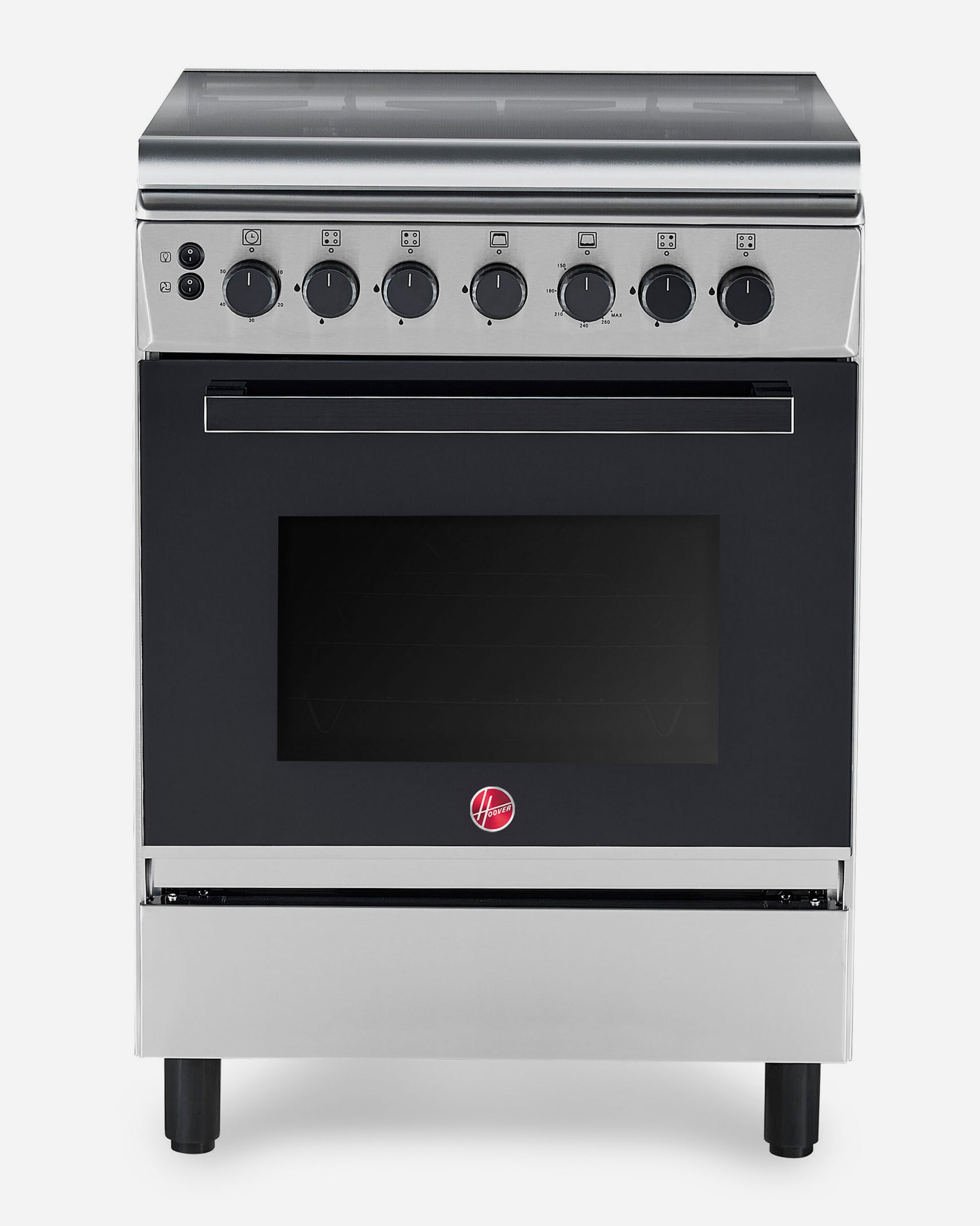 HOOVER 60X60 4 BURNER FULL GAS COOKER STAINLESS STEEL