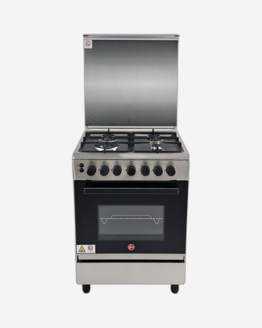طباخ غاز كامل هوفر 60×60 بأربع شعلات - فضي
