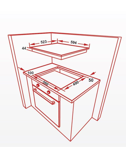 موقد غاز مدمج من هوفر، 60 سم، 4 شعلات غاز، حديد زهر، إشعال بلمسة واحدة، أمان كامل، 9 مستويات لهب، ستانلس ستيل، صنع في تركيا، ضمان لمدة عام - HGH-V64G-SBI