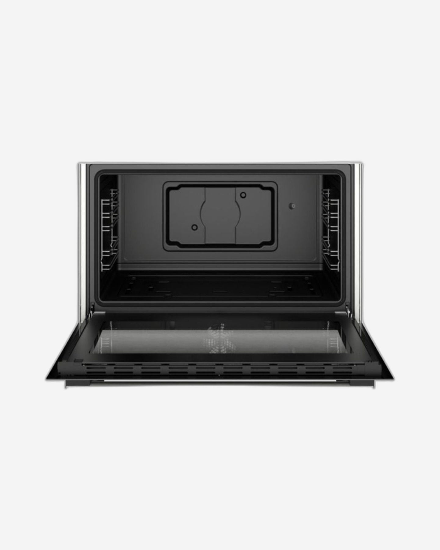 موقد غاز بوش من السلسلة 2، بخمسة شعلات وفرن سعة 125 لترًا وشواية دوارة - HGV1E8Y50M من الفولاذ المقاوم للصدأ