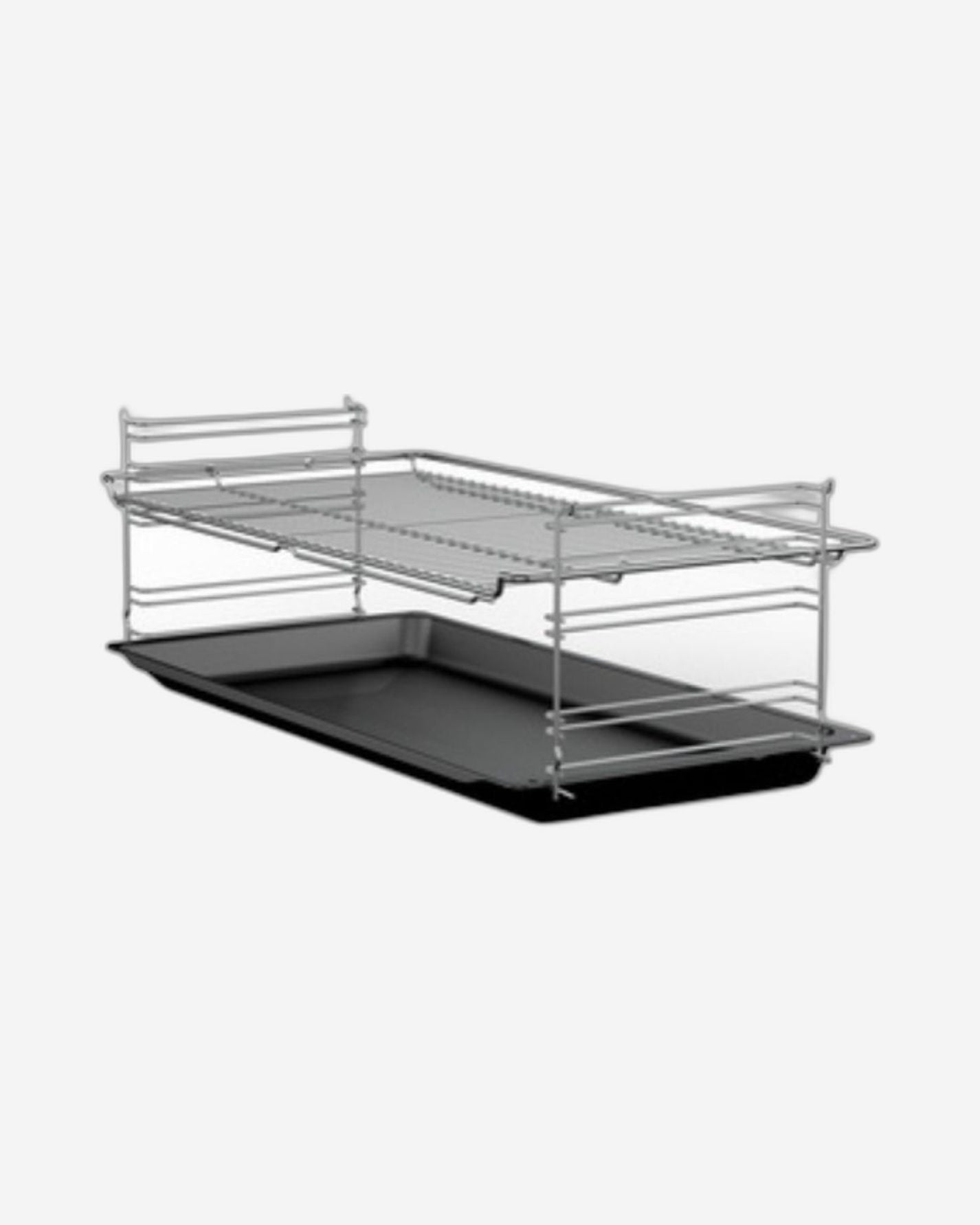 موقد غاز بوش من السلسلة 4، 5 شعلات مع فرن سعة 125 لترًا، وشواية دوارة، وشعلات - HGV1ISW50M من الفولاذ المقاوم للصدأ