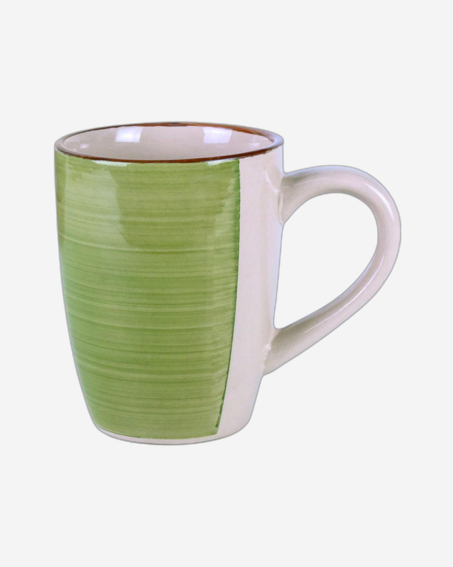 طقم عشاء كوزين آرت كوزميك، مصنوع يدويًا من الفخار الحجري، مكون من ١٦ قطعة - أخضر | ٤ أطباق عشاء (١٠.٥ بوصة)، ٤ أطباق حلوى (٧.٥ بوصة)، ٤ أوعية حساء (٧ بوصة)، ٤ أكواب (٩ أونصات). أدوات مائدة أنيقة ومتينة للمنزل والمطبخ.