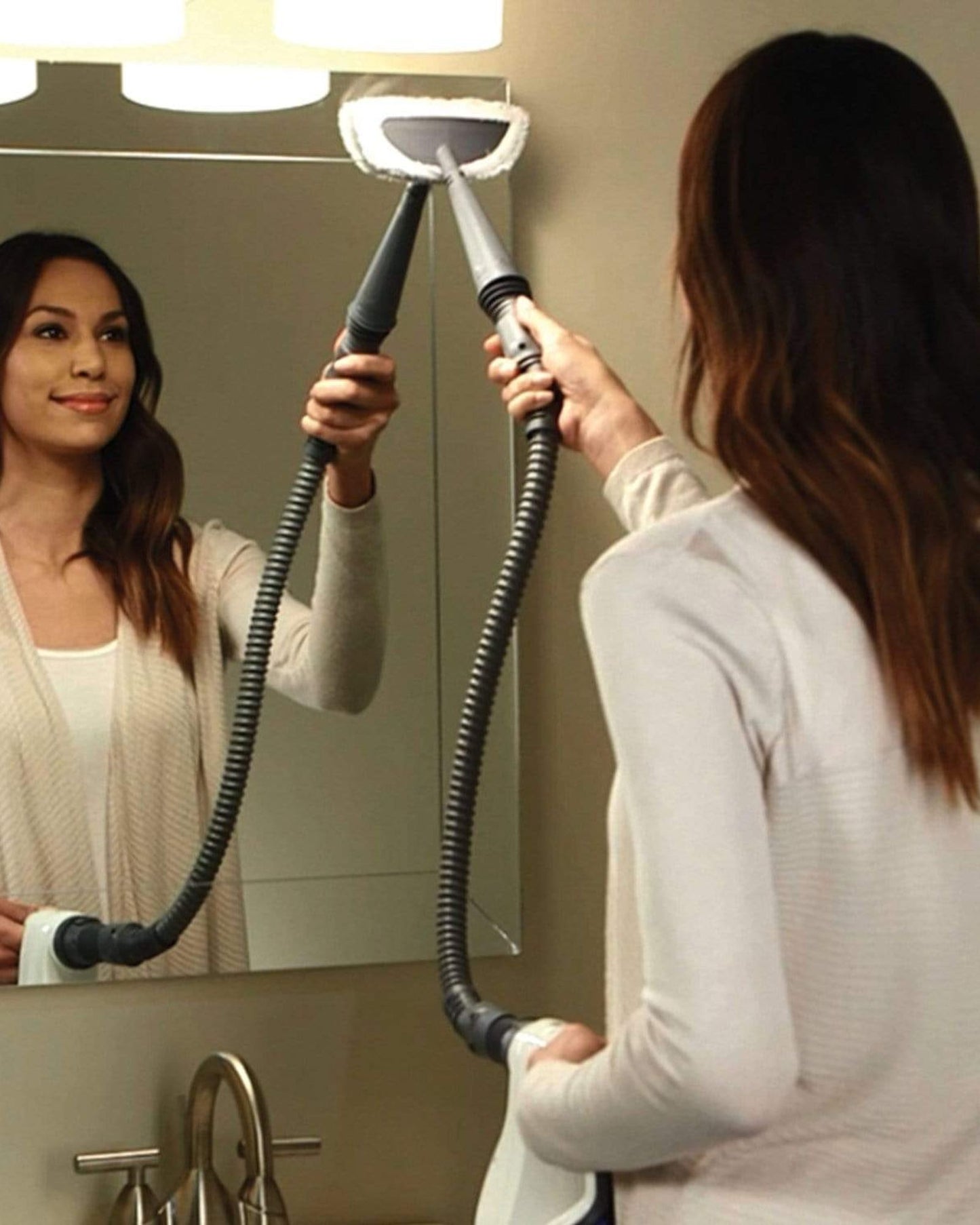 ممسحة هوفر ستيم فريش كومبي 2 في 1 البخارية القوية متعددة الأسطح ومكنسة كهربائية يدوية قابلة للفصل مع 10 ملحقات، أبيض-أزرق، ضمان لمدة عام - HS86-SFC-M