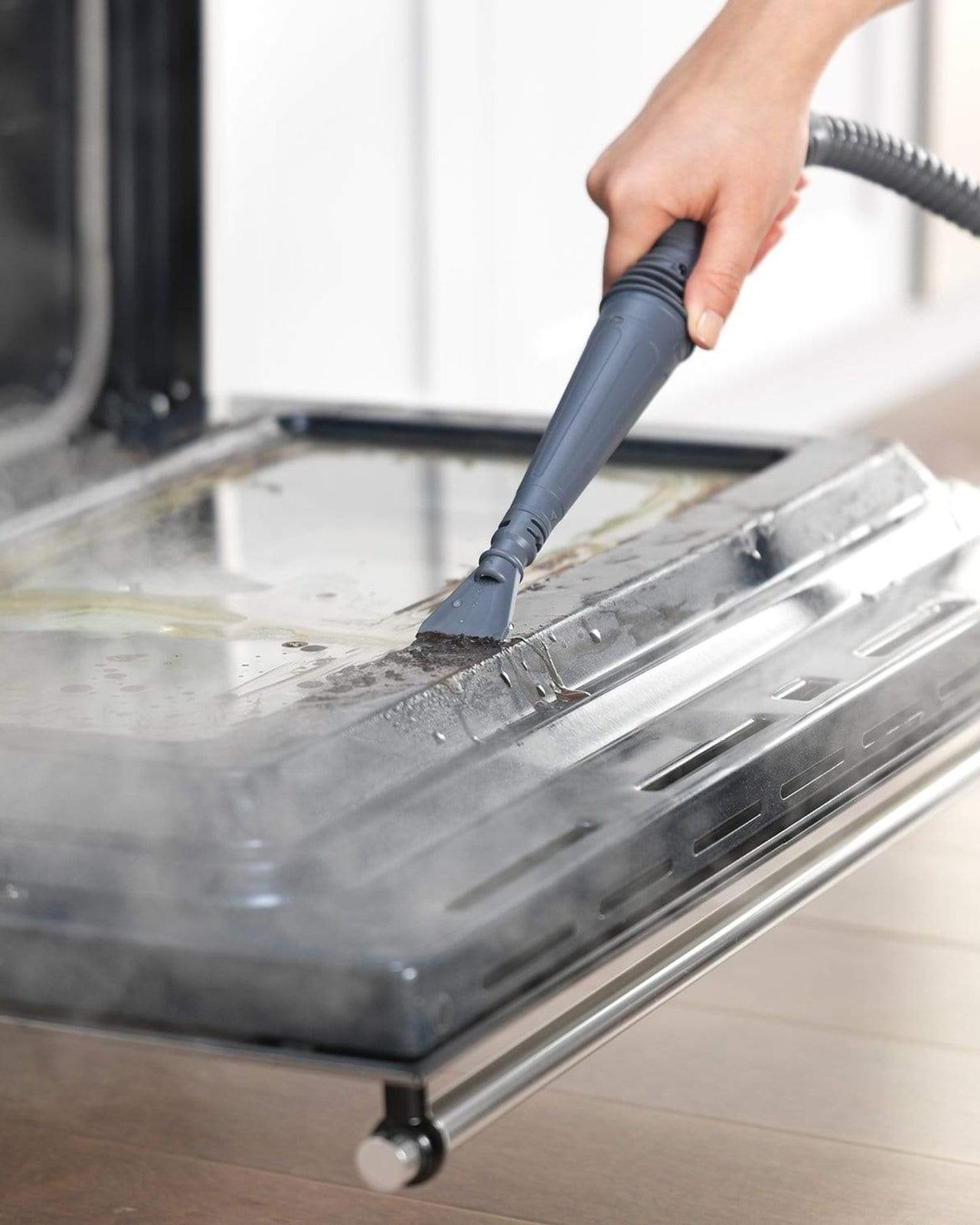 ممسحة هوفر ستيم فريش كومبي 2 في 1 البخارية القوية متعددة الأسطح ومكنسة كهربائية يدوية قابلة للفصل مع 10 ملحقات، أبيض-أزرق، ضمان لمدة عام - HS86-SFC-M