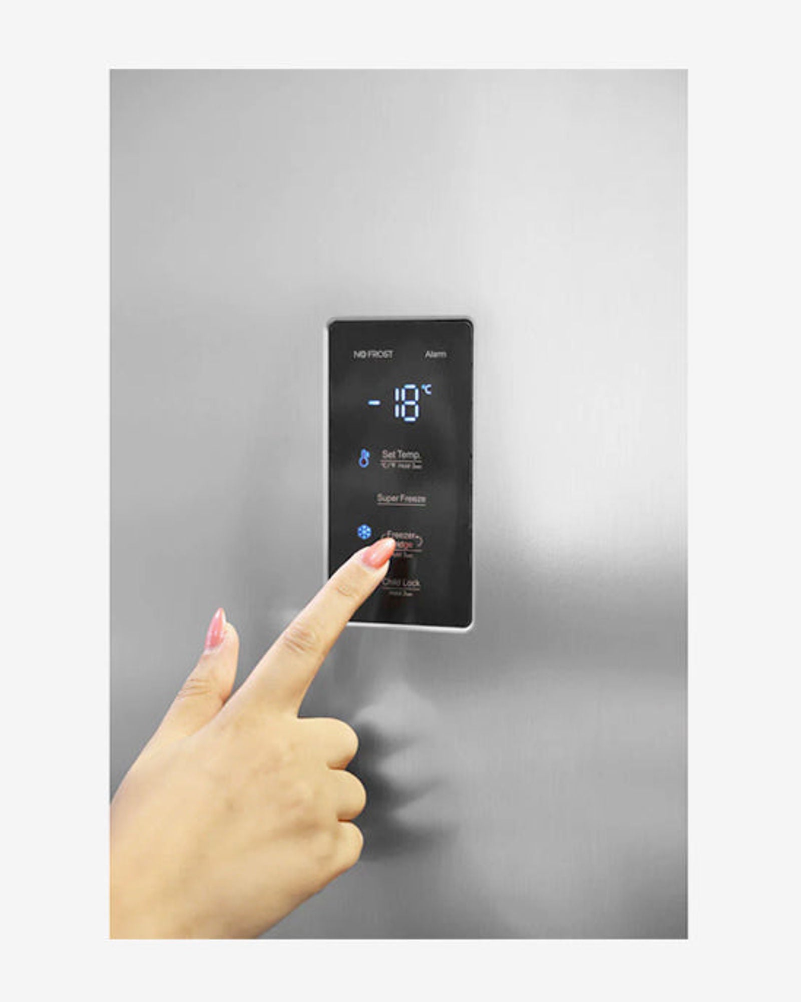 ثلاجة وفريزر هوفر قابلة للتحويل سعة 765 لترًا مع خاصية منع تكون الثلج