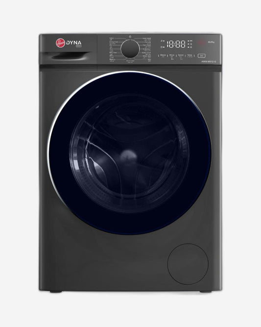 غسالة هوفر 8 كجم تحميل أمامي، محرك عاكس، 1200 دورة في الدقيقة، 15 برنامجًا، مقبض ولوحة تحكم تعمل باللمس، ضمان لمدة عام من الشركة المصنعة و10 سنوات على محرك العاكس، رمادي -