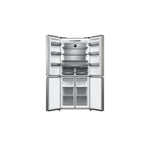 ثلاجة هوفر ٥٤٠ لترًا بباب متقاطع، ٤ أبواب، ثلاجة ومجمد عاكس مزدوج، تقنية تبريد معدنية، تدفق هواء متعدد، مصابيح LED، درج للخضراوات مع تحكم في الرطوبة، لمسة نهائية من الفولاذ، HXD-M540-S