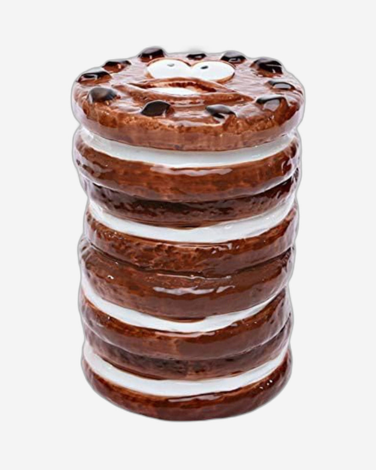 مرطبان بسكويت ضحل، 15 سم - مرطبان تخزين على شكل بسكويت ممتع للبسكويت والحلويات والمعجنات