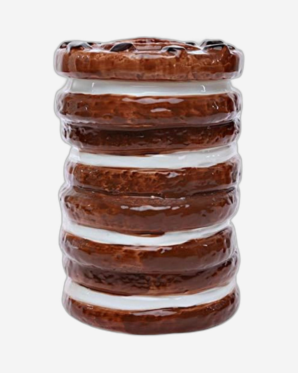 مرطبان بسكويت ضحل، 15 سم - مرطبان تخزين على شكل بسكويت ممتع للبسكويت والحلويات والمعجنات