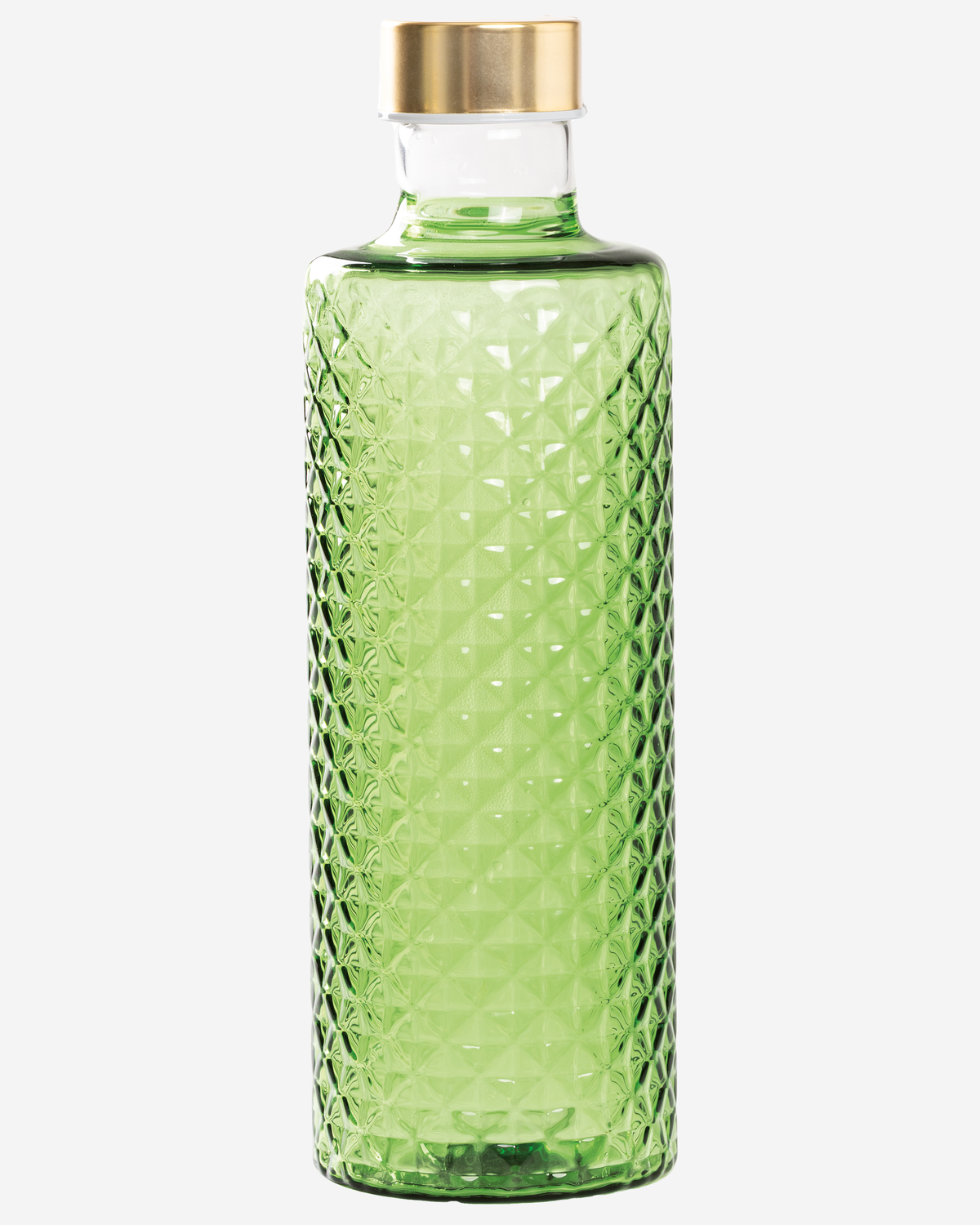 Zafferano Isolano Bottle Clear Borosilicate Silver/Gold Cap
