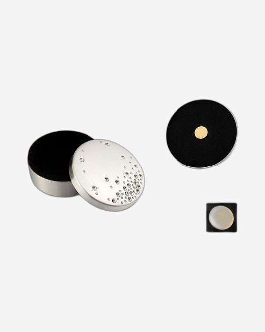 صندوق حلي دائري من وينكو، ٦٠ قطعة، كريستال شفاف