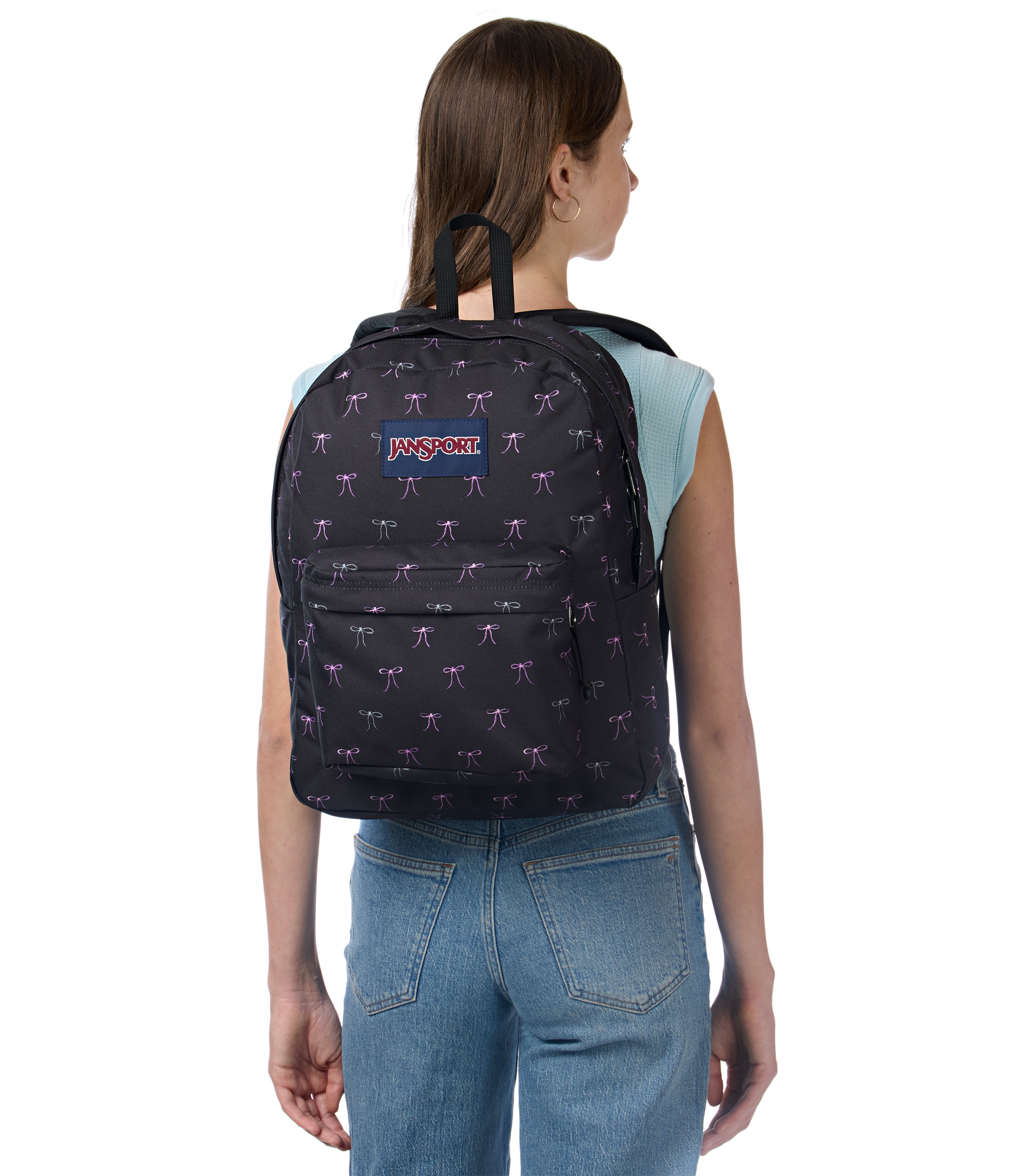 حقيبة ظهر JanSport SuperBreak One متوسطة الحجم من Bad Bows EK0A5BAG0W21