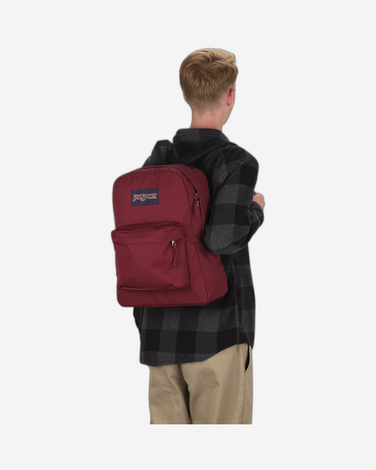 حقيبة ظهر JanSport SuperBreak One متوسطة الحجم باللون الأحمر البني EK0A5BAGN621