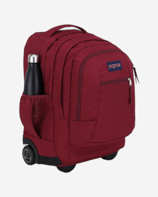 حقيبة ظهر JanSport Driver 8 كبيرة بعجلتين لون أحمر غامق EK0A5BALN621