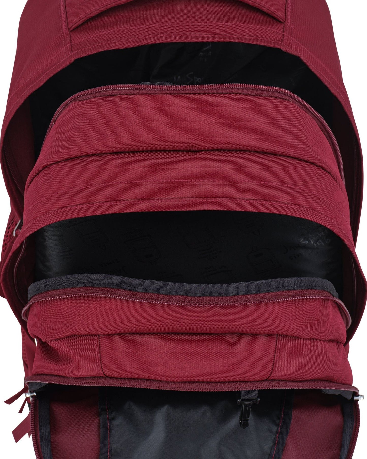 حقيبة ظهر JanSport Driver 8 كبيرة بعجلتين لون أحمر غامق EK0A5BALN621