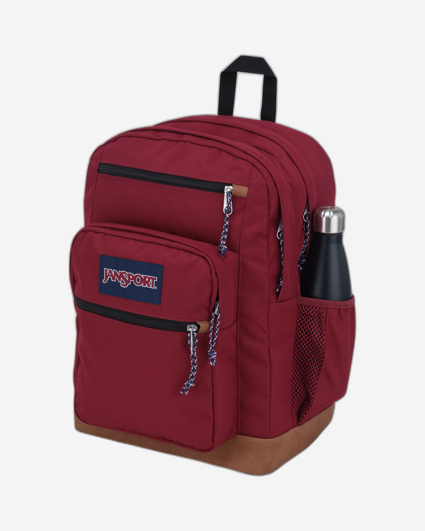 حقيبة ظهر JanSport Cool Student كبيرة الحجم للكمبيوتر المحمول باللون الأحمر المحمر