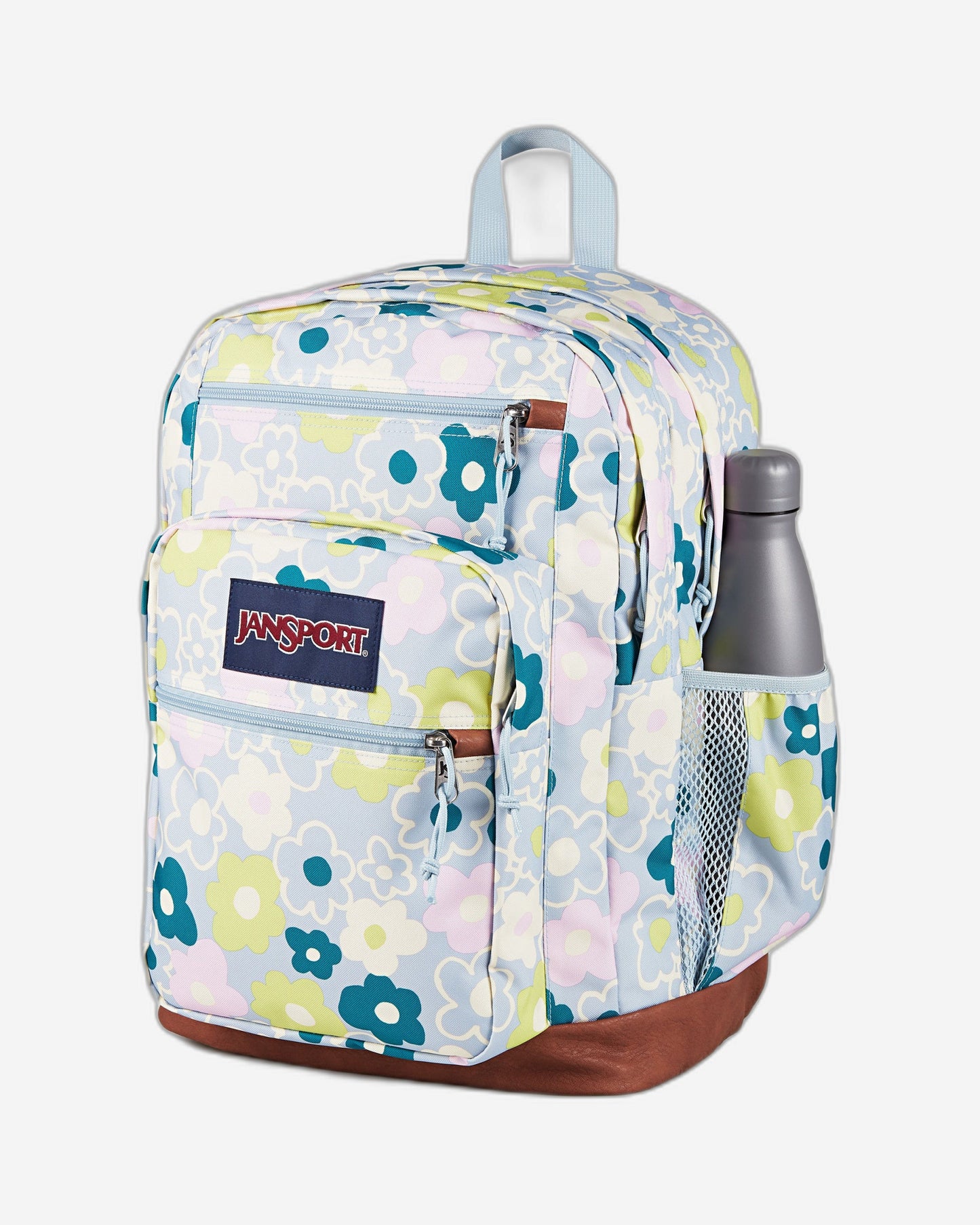 حقيبة ظهر JanSport Cool Student كبيرة الحجم للكمبيوتر المحمول بتصميم زهور الأقحوان