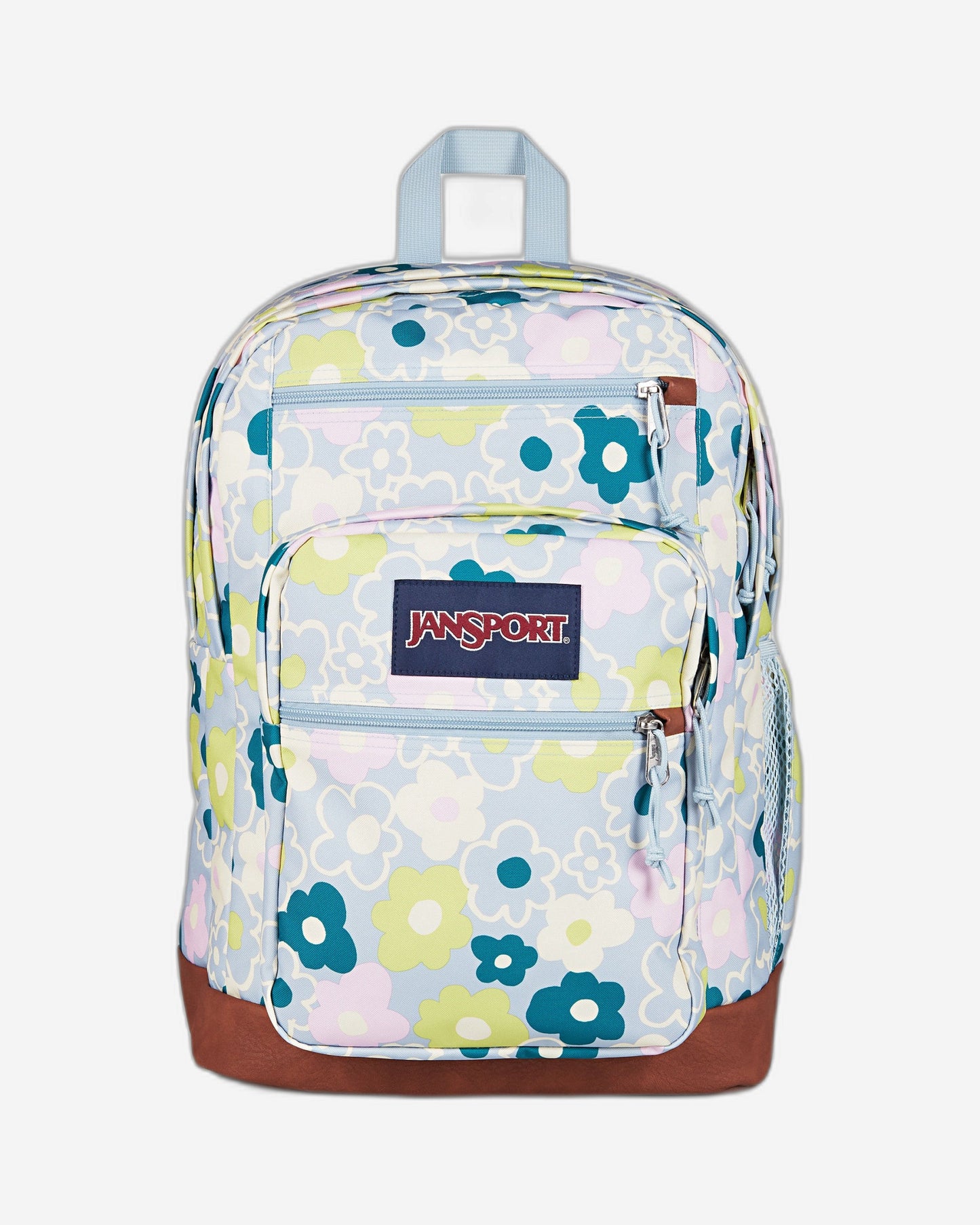 حقيبة ظهر JanSport Cool Student كبيرة الحجم للكمبيوتر المحمول بتصميم زهور الأقحوان