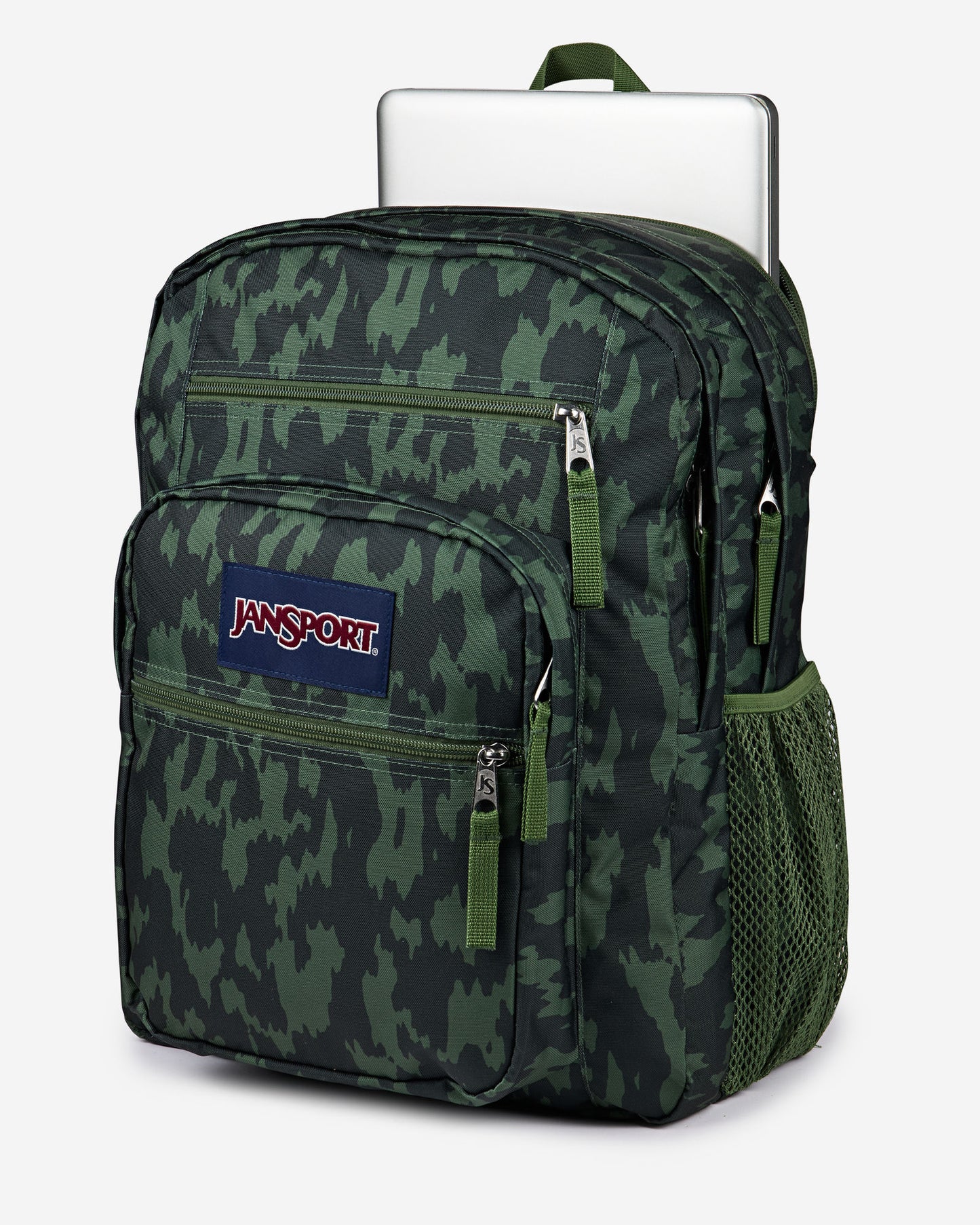حقيبة ظهر JanSport Big Student كبيرة الحجم للكمبيوتر المحمول بنمط التمويه