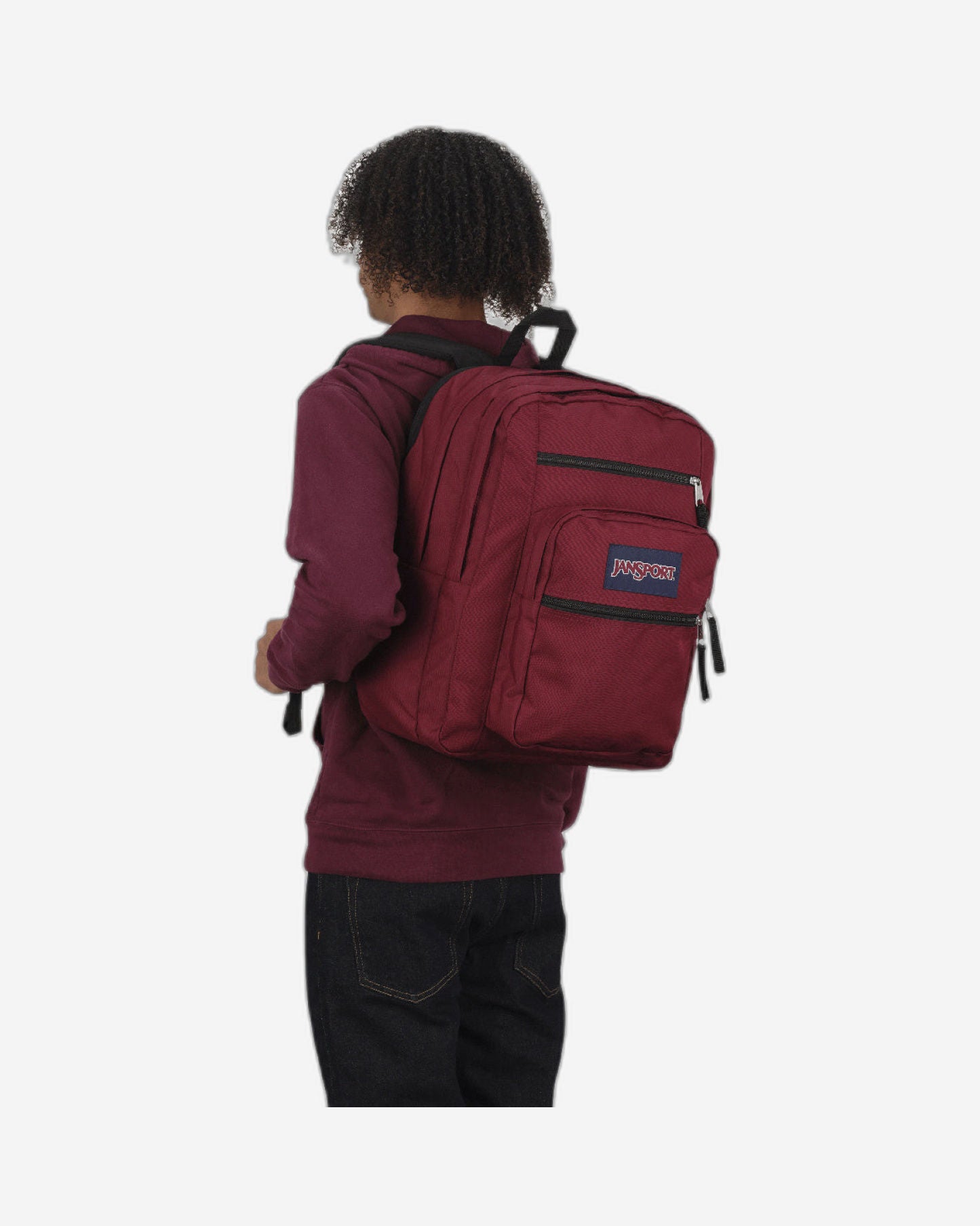 حقيبة ظهر كبيرة الحجم من JanSport للطلاب، مناسبة لأجهزة الكمبيوتر المحمول الكبيرة، لون أحمر محمر