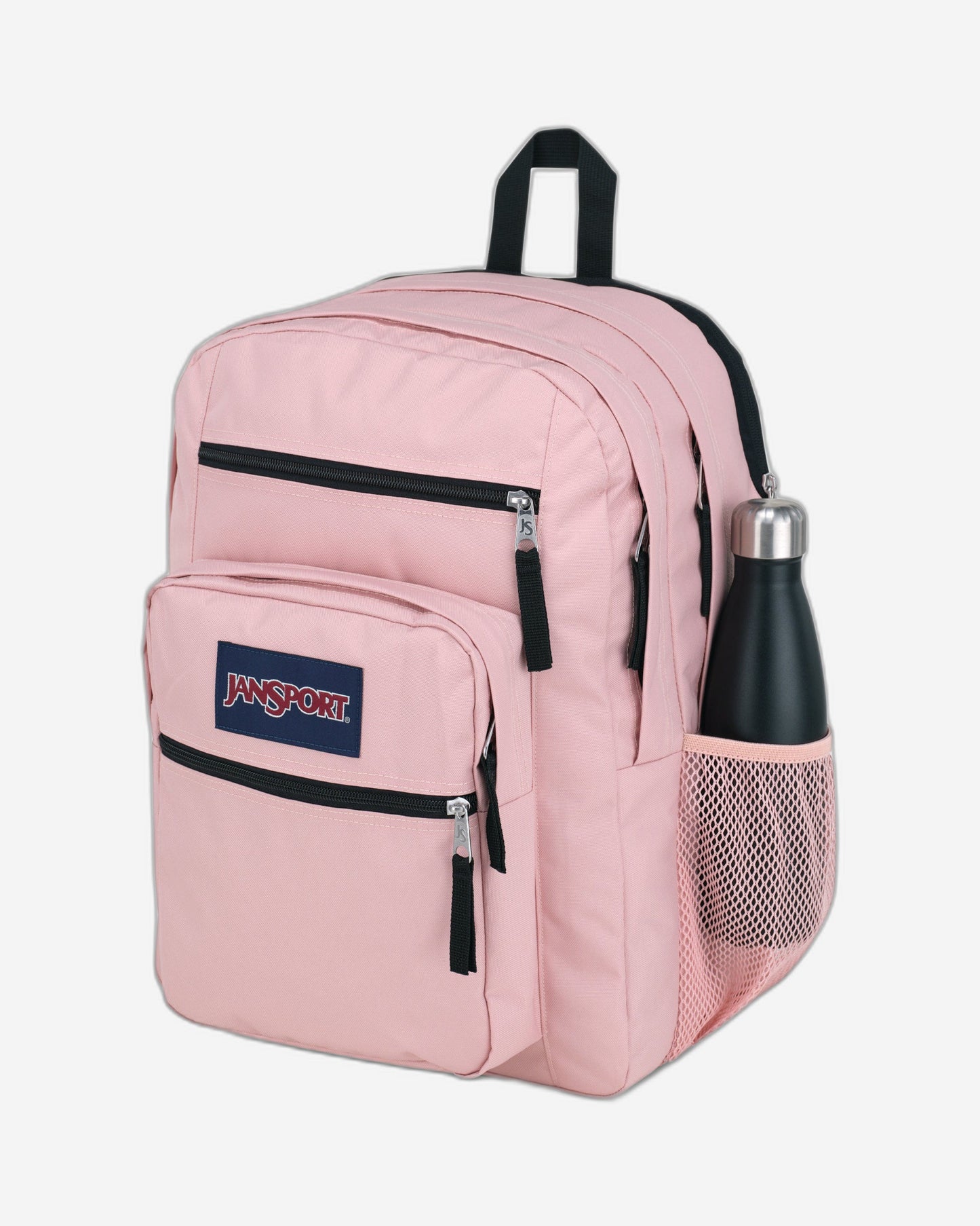حقيبة ظهر كبيرة الحجم من JanSport للطلاب، لون وردي ضبابي، مناسبة لأجهزة الكمبيوتر المحمولة الكبيرة