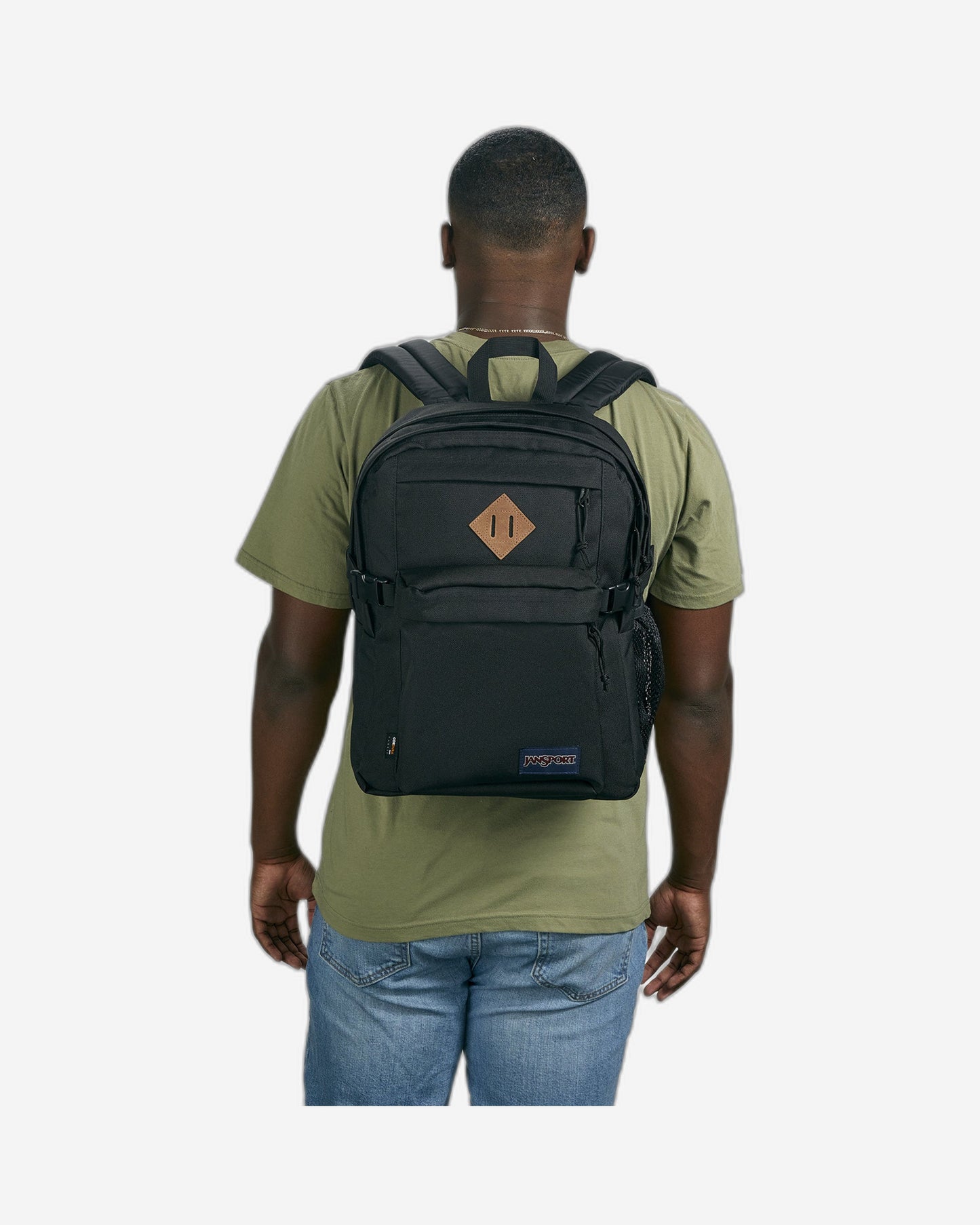حقيبة ظهر كبيرة سوداء من JanSport Main Campus Fx للكمبيوتر المحمول
