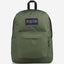 حقيبة ظهر JanSport SuperBreak Plus متوسطة الحجم لحمل الكمبيوتر المحمول، لون أخضر