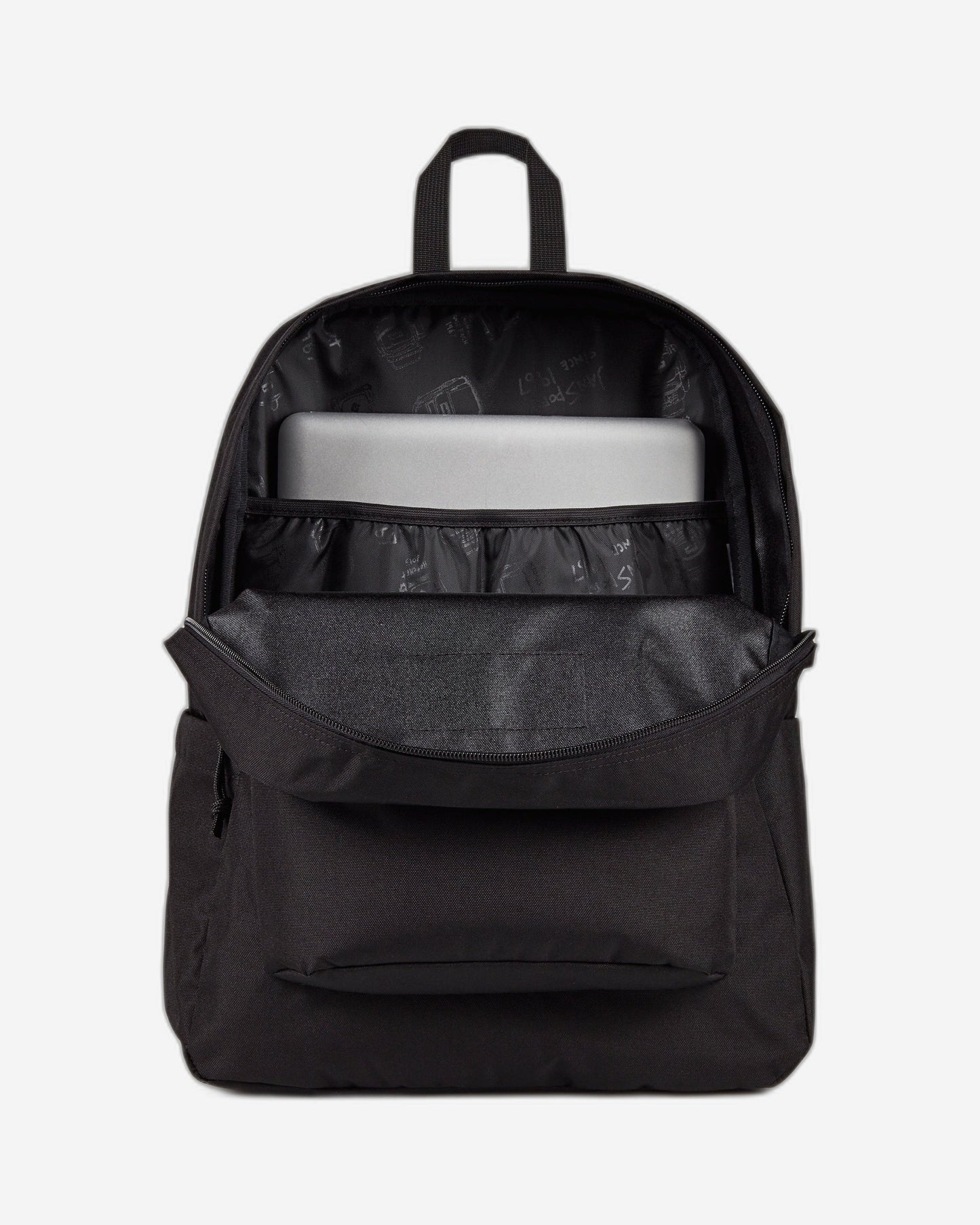 حقيبة ظهر جان سبورت سوبر بريك بلس متوسطة للكمبيوتر المحمول - لون أسود أحادي اللون - EK0A5BAO3Y61