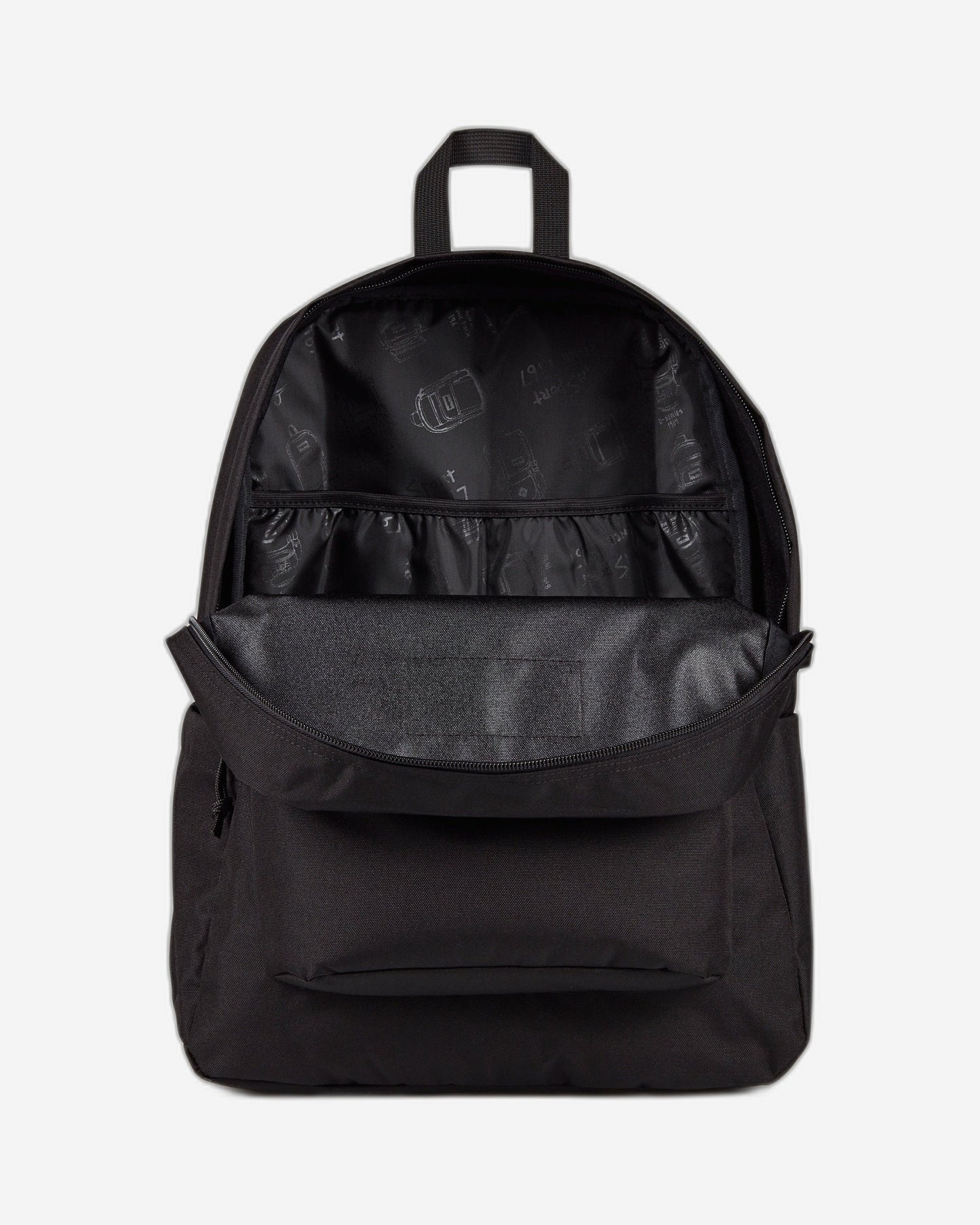 حقيبة ظهر جان سبورت سوبر بريك بلس متوسطة للكمبيوتر المحمول - لون أسود أحادي اللون - EK0A5BAO3Y61