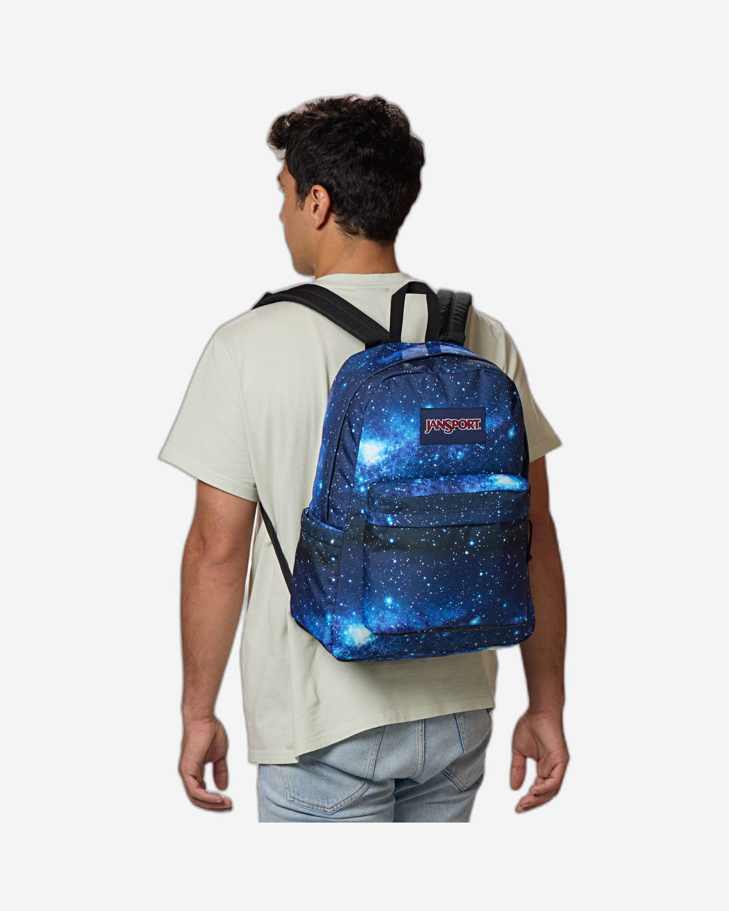 حقيبة ظهر JanSport SuperBreak Plus متوسطة الحجم للكمبيوتر المحمول بتصميم Stellar Starfie