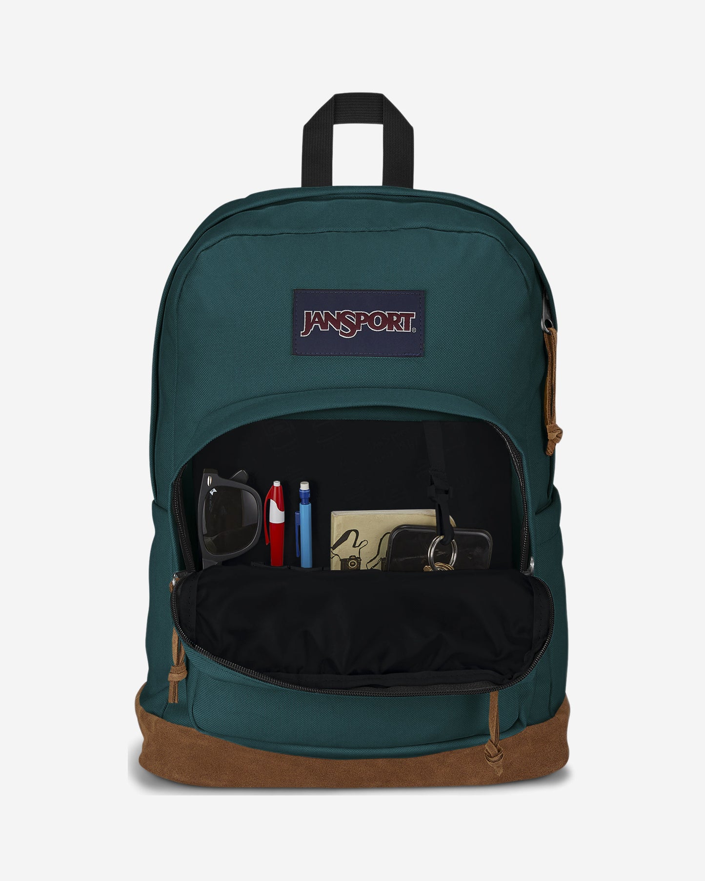 حقيبة ظهر كبيرة للكمبيوتر المحمول من JanSport، لون بني داكن