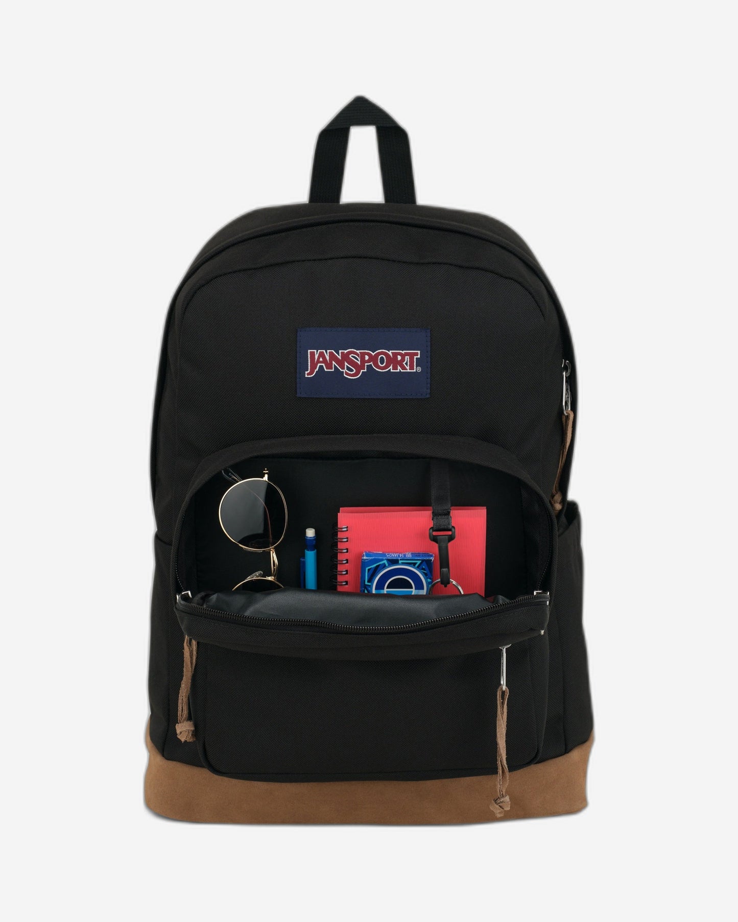 حقيبة ظهر كبيرة للكمبيوتر المحمول من جان سبورت، لون أسود