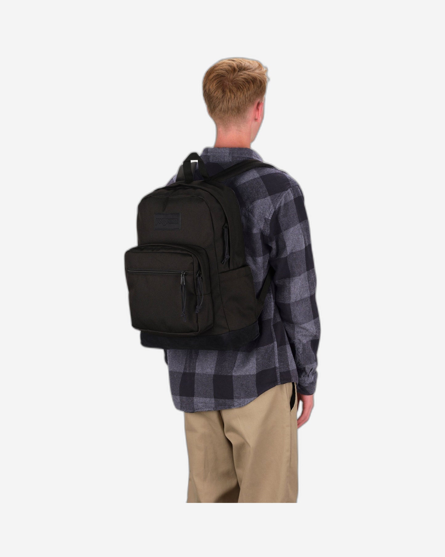 حقيبة ظهر كبيرة للكمبيوتر المحمول من جان سبورت، لون أسود أحادي اللون