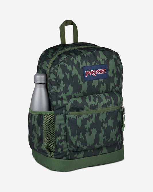 حقيبة ظهر JanSport Cross Town Plus متوسطة الحجم للكمبيوتر المحمول Camo Illusion EK0A5BLB0W81
