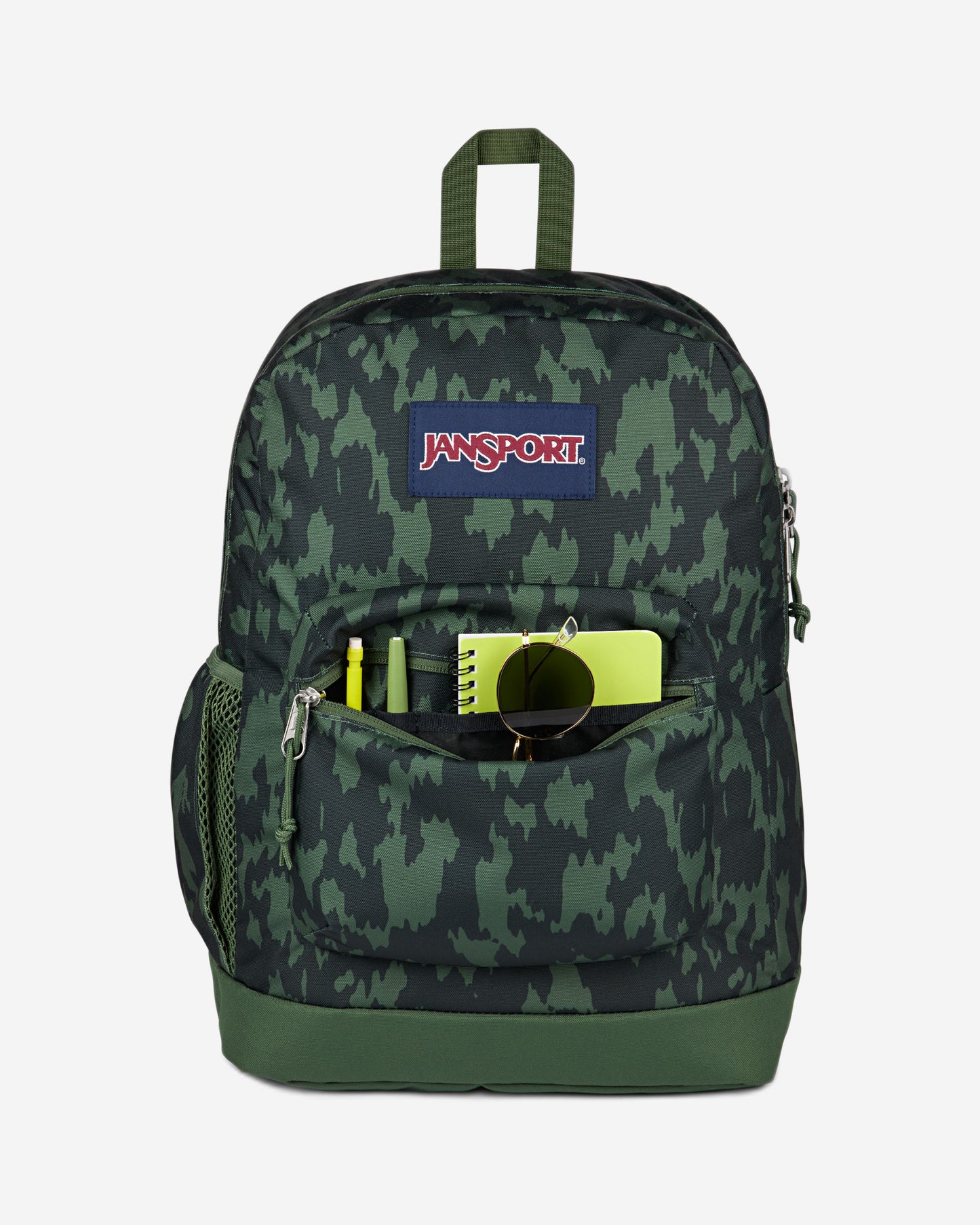 حقيبة ظهر JanSport Cross Town Plus متوسطة الحجم للكمبيوتر المحمول بنمط التمويه