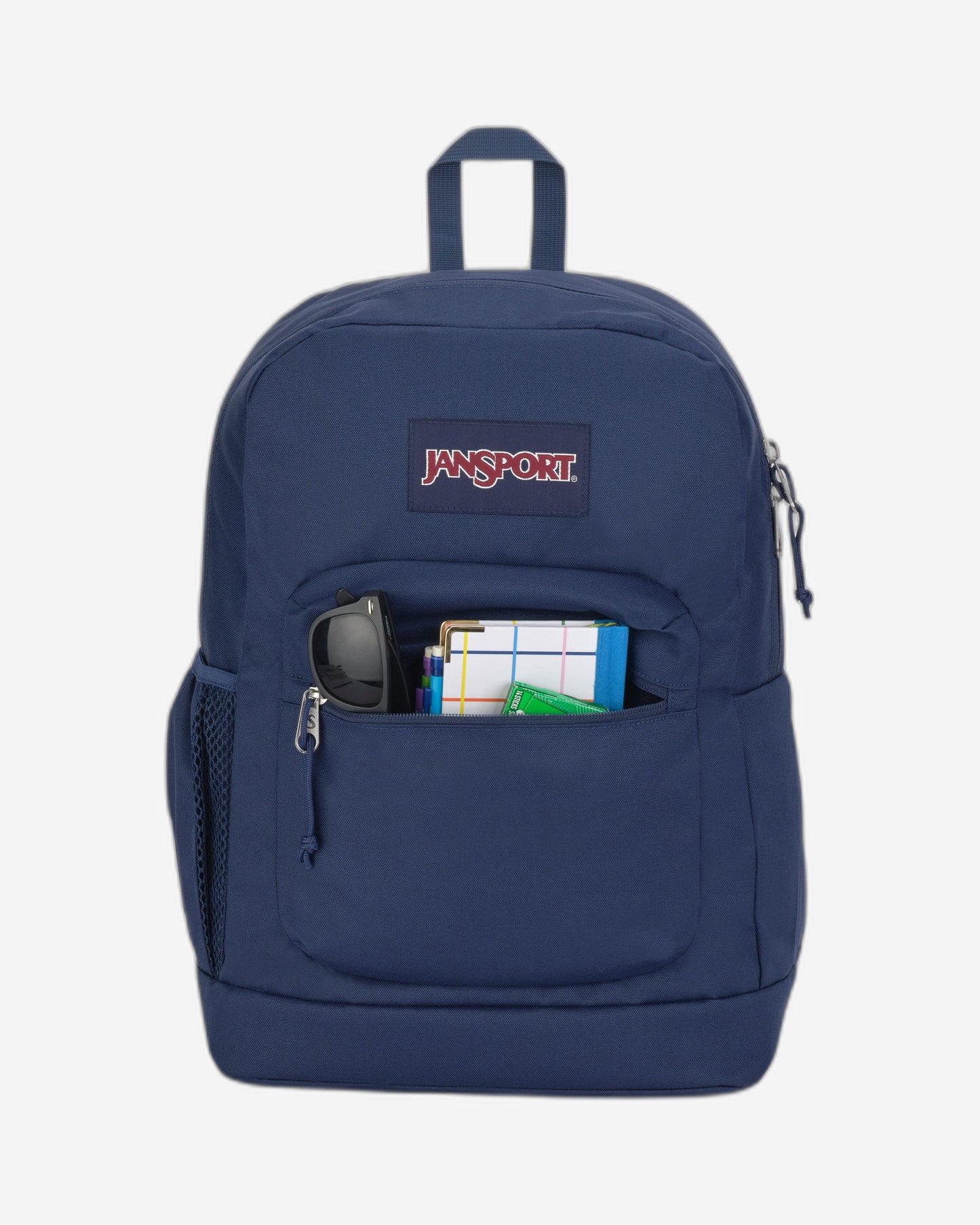 حقيبة ظهر JanSport Cross Town Plus متوسطة الحجم للكمبيوتر المحمول باللون الأزرق الداكن EK0A5BLBN541