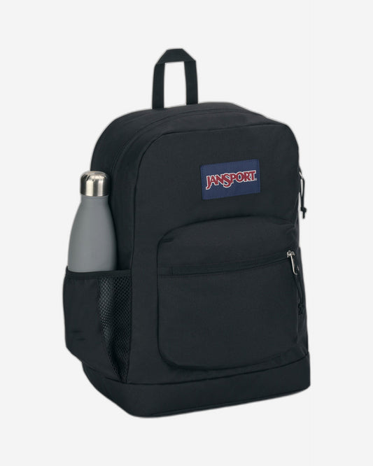 حقيبة ظهر JanSport Cross Town Plus متوسطة الحجم للكمبيوتر المحمول باللون الأسود EK0A5BLBN551