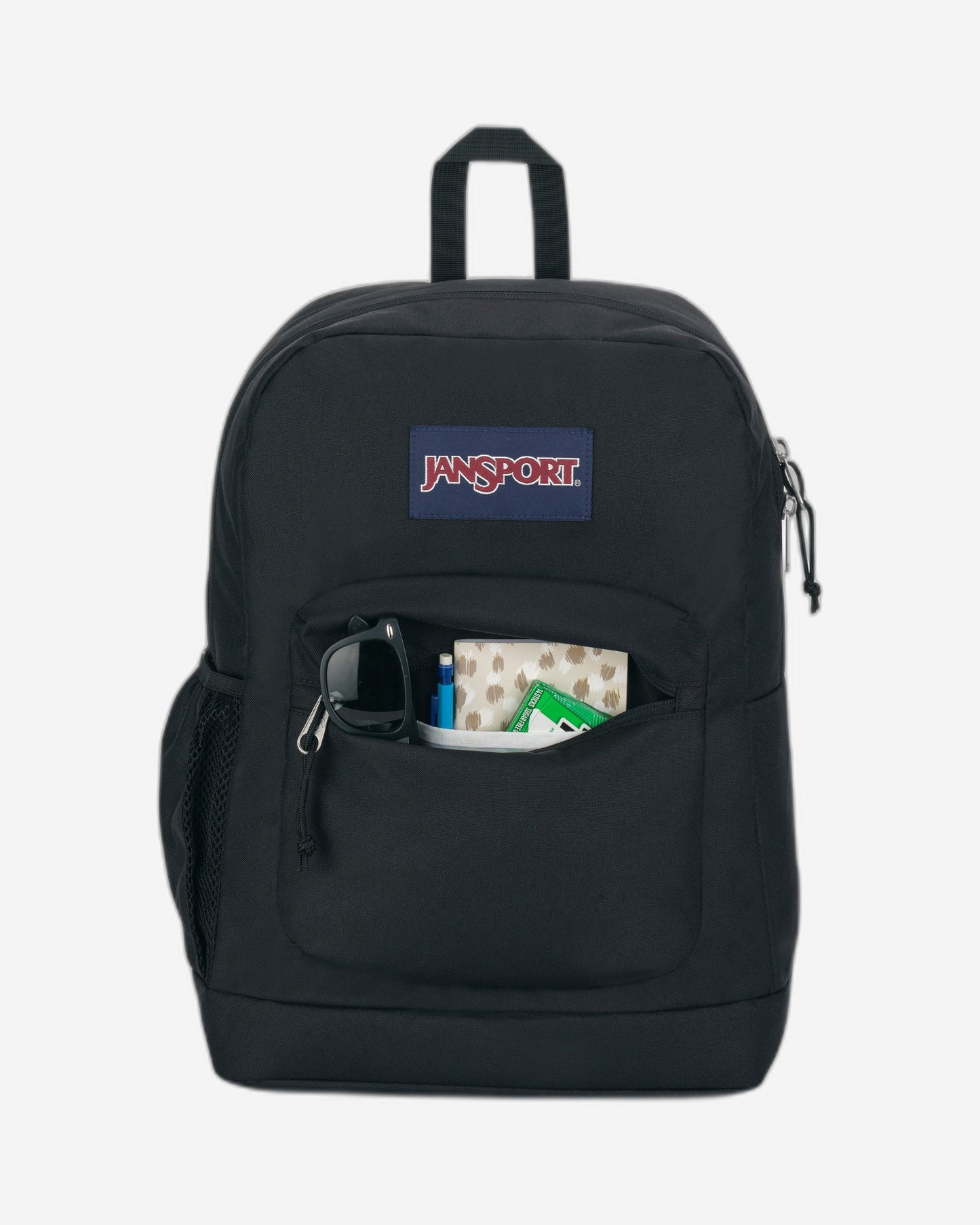 حقيبة ظهر JanSport Cross Town Plus متوسطة الحجم للكمبيوتر المحمول باللون الأسود EK0A5BLBN551