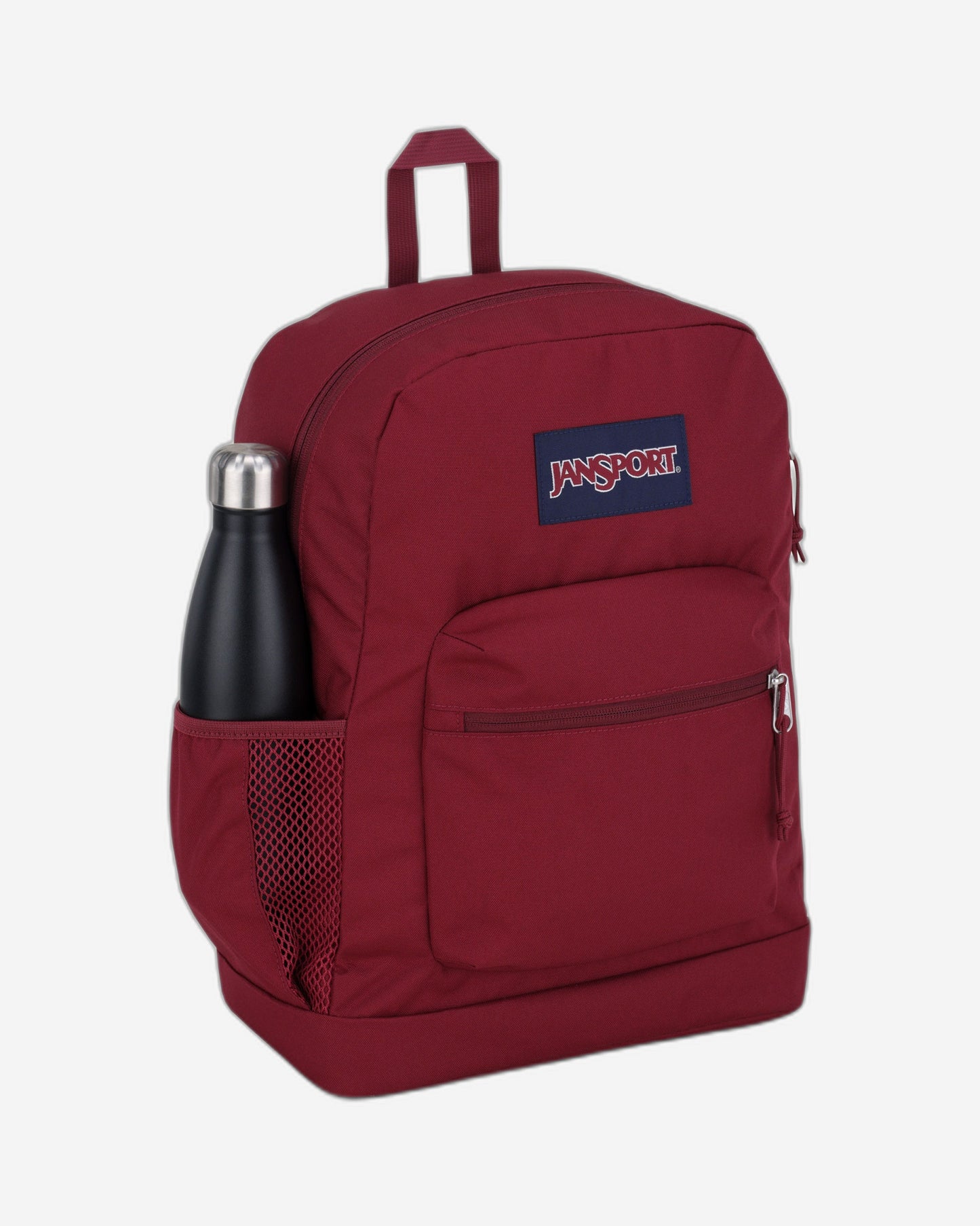 حقيبة ظهر JanSport Cross Town Plus متوسطة الحجم للكمبيوتر المحمول باللون الأحمر البني EK0A5BLBN621