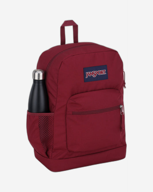 حقيبة ظهر JanSport Cross Town Plus متوسطة الحجم للكمبيوتر المحمول باللون الأحمر البني EK0A5BLBN621